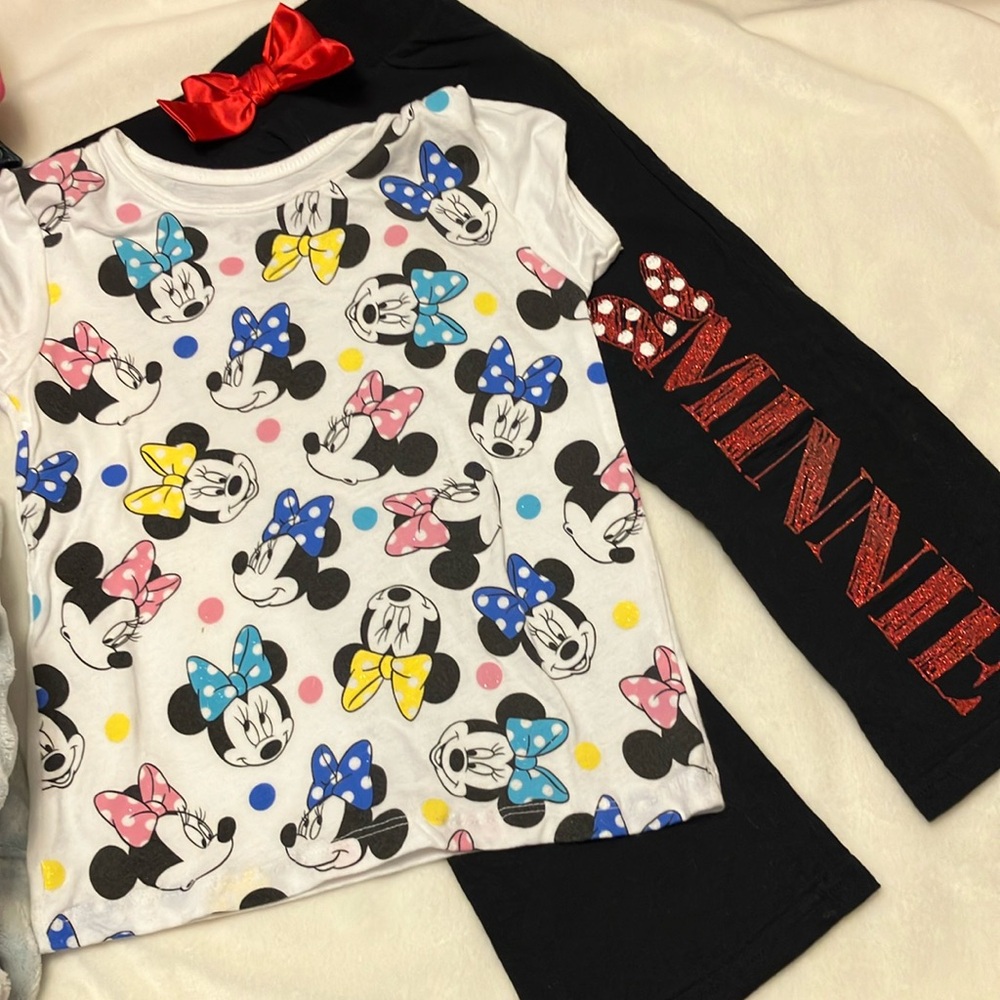 Disney Minnie Mouse Bundle Tee & sweatpants Minnie down leg